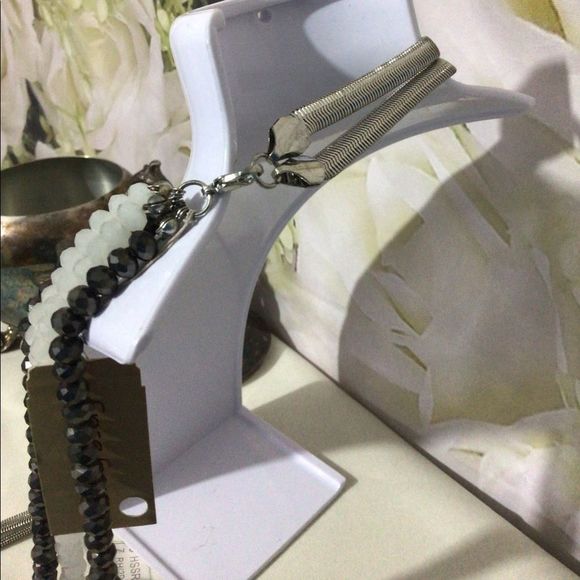 Vintage Erica Lyons Long Mixed Material Necklace Multi Strand NWT NOS - Picture 12 of 16